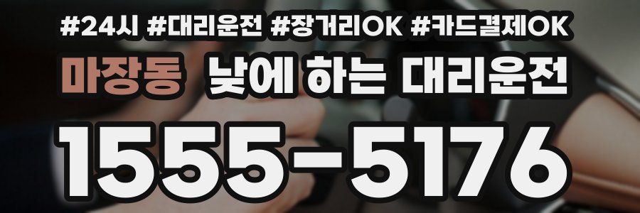 마장동 낮에 하는 대리운전