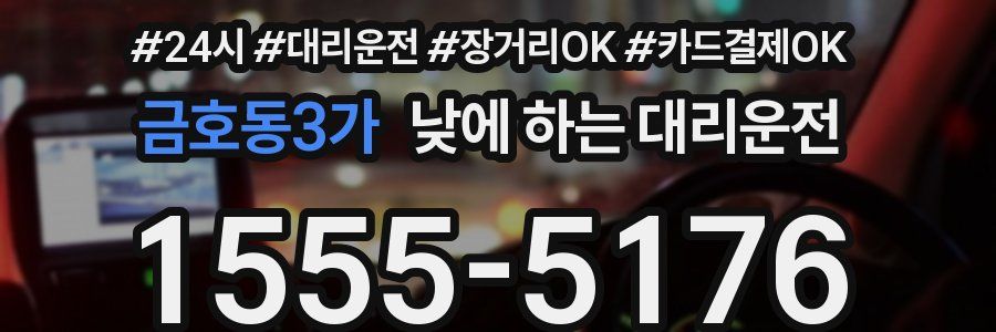 금호동3가 낮에 하는 대리운전