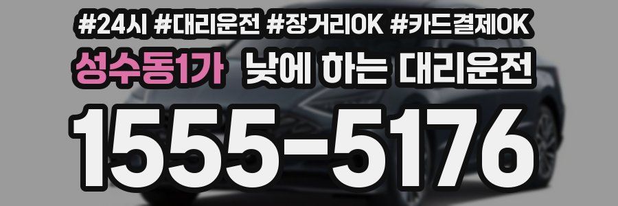 성수동1가 낮에 하는 대리운전