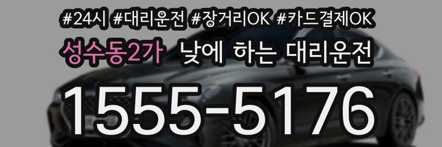 성수동2가 낮에 하는 대리운전