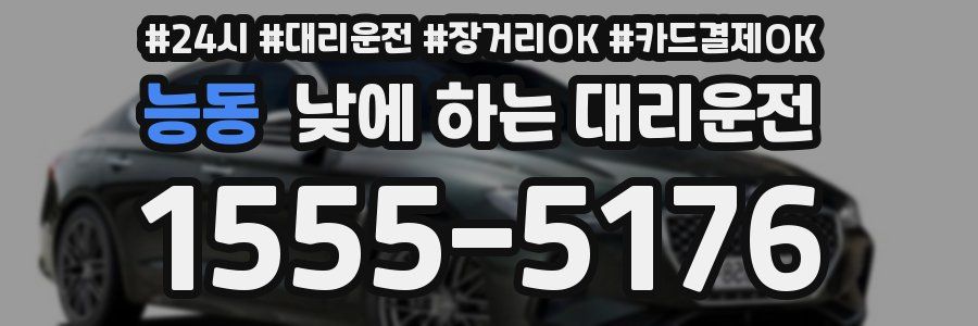 능동 낮에 하는 대리운전