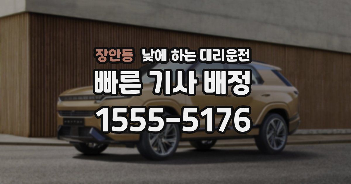 장안동 낮에 하는 대리운전