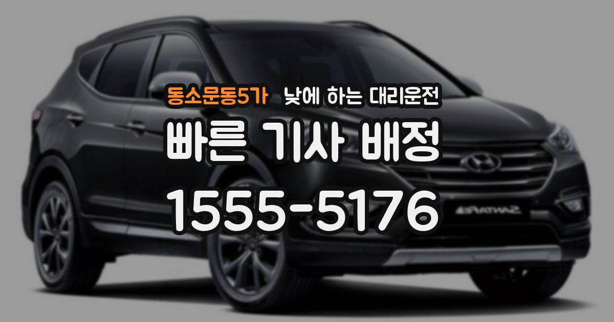 동소문동5가 낮에 하는 대리운전