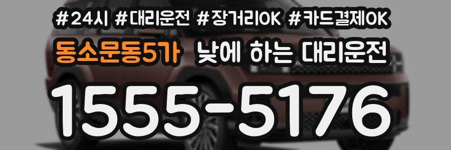 동소문동5가 낮에 하는 대리운전