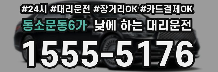 동소문동6가 낮에 하는 대리운전