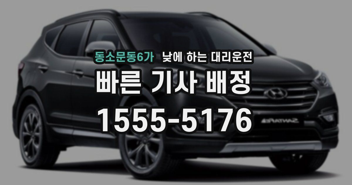 동소문동6가 낮에 하는 대리운전
