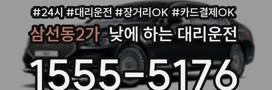 삼선동2가 낮에 하는 대리운전
