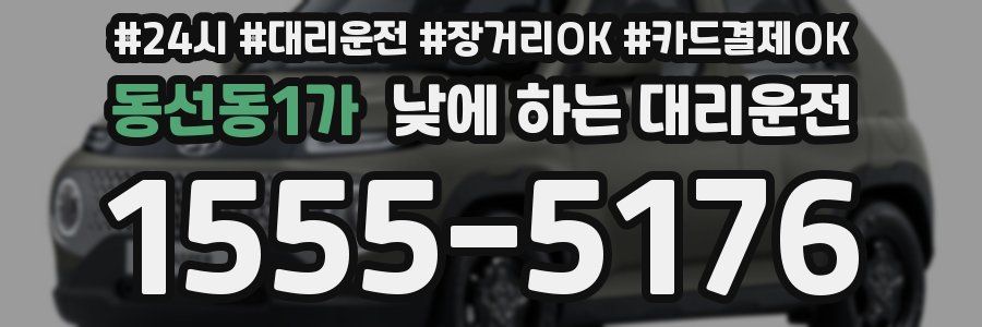 동선동1가 낮에 하는 대리운전