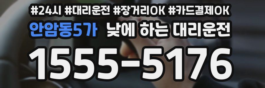 안암동5가 낮에 하는 대리운전