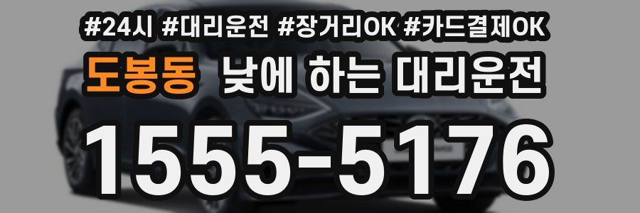 도봉동 낮에 하는 대리운전