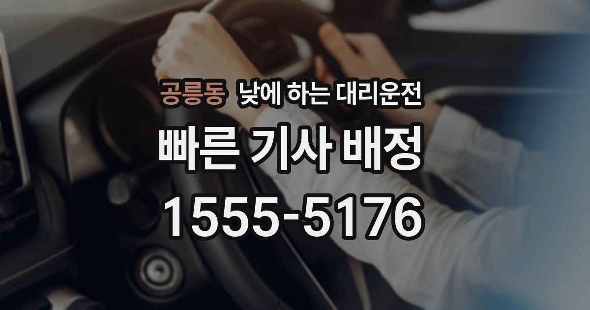 공릉동 낮에 하는 대리운전