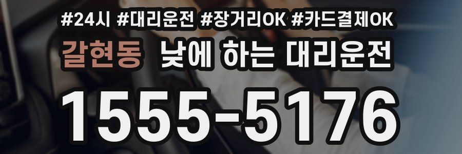 갈현동 낮에 하는 대리운전