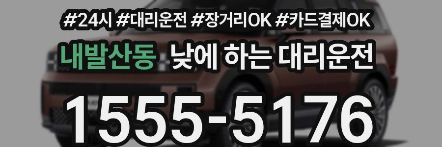 내발산동 낮에 하는 대리운전
