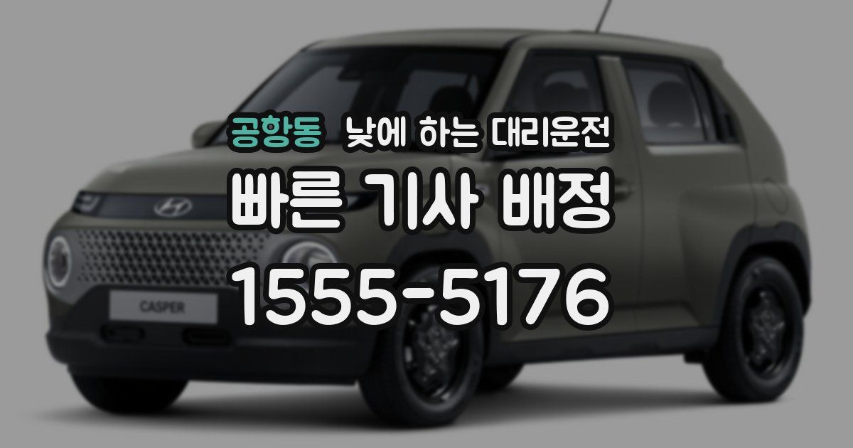 공항동 낮에 하는 대리운전