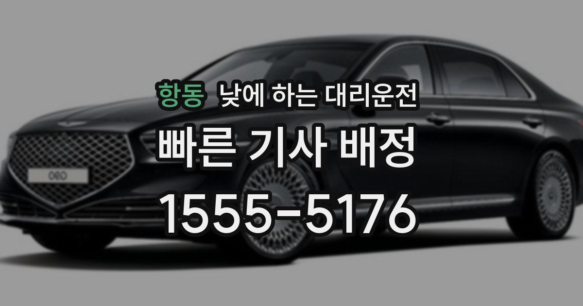 항동 낮에 하는 대리운전