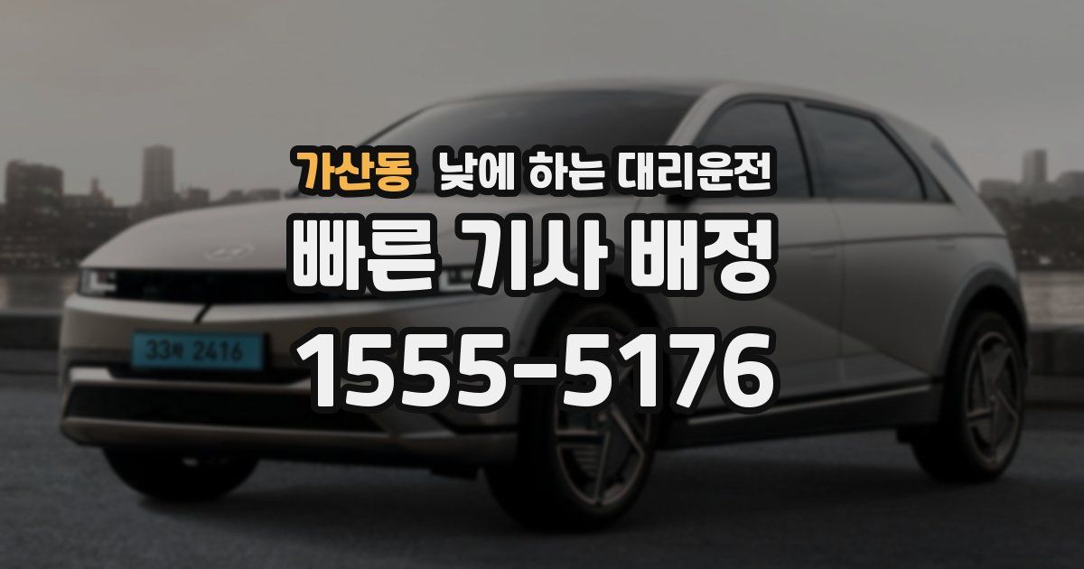 가산동 낮에 하는 대리운전