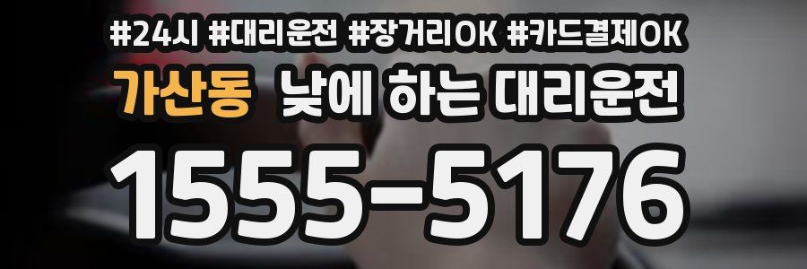가산동 낮에 하는 대리운전