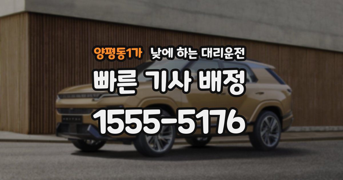 양평동1가 낮에 하는 대리운전