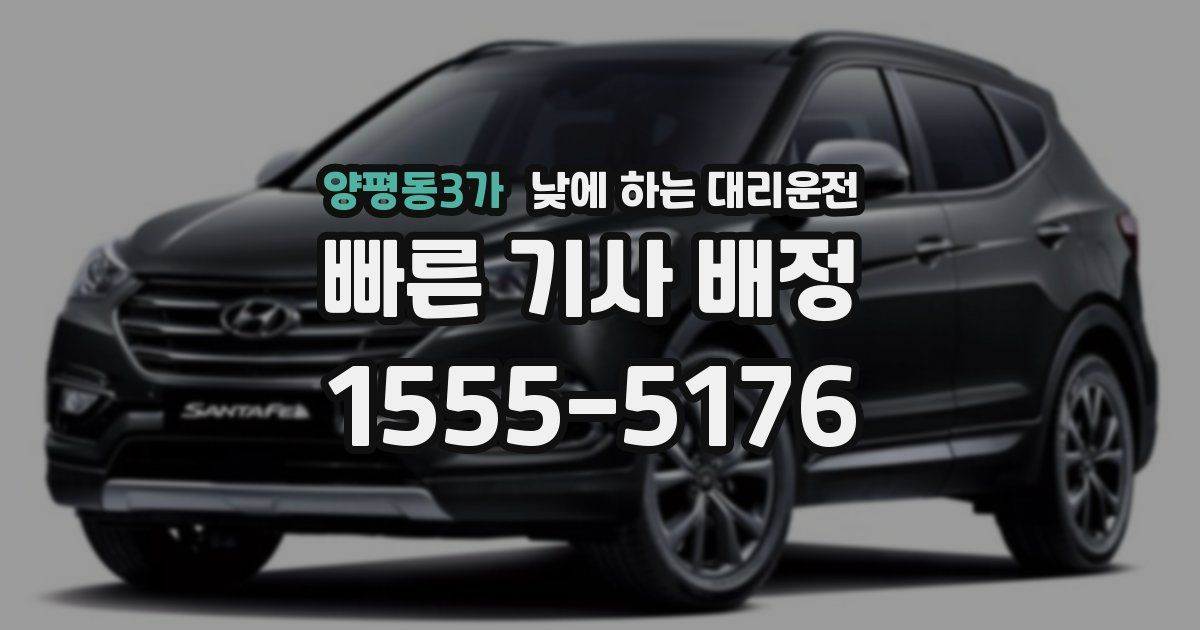 양평동3가 낮에 하는 대리운전