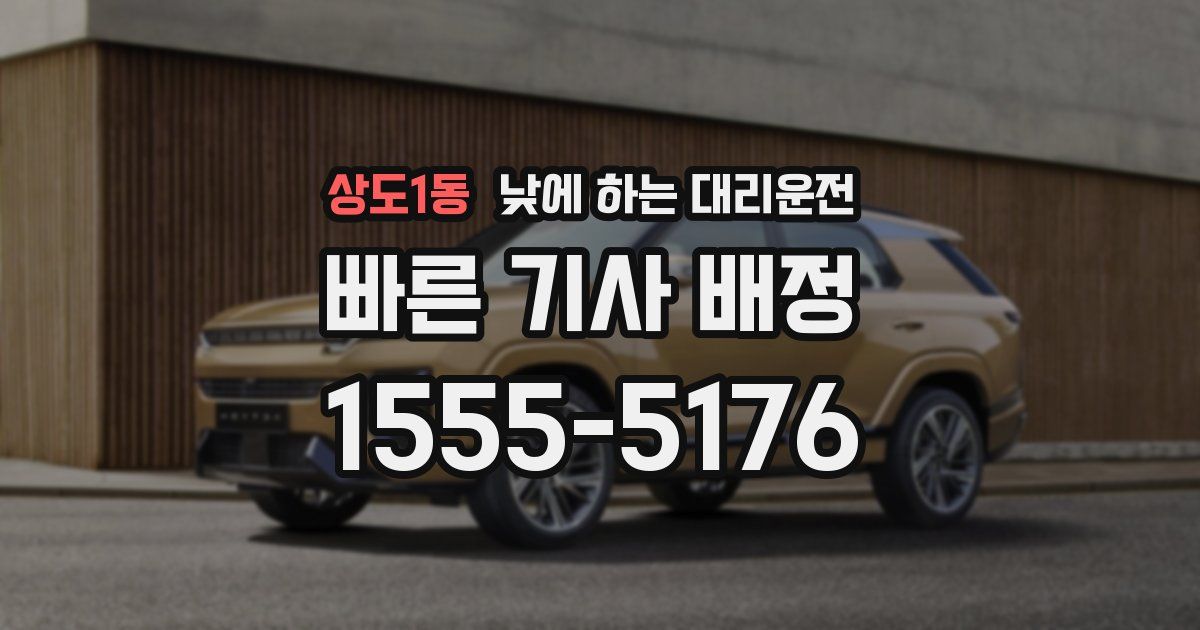 상도1동 낮에 하는 대리운전
