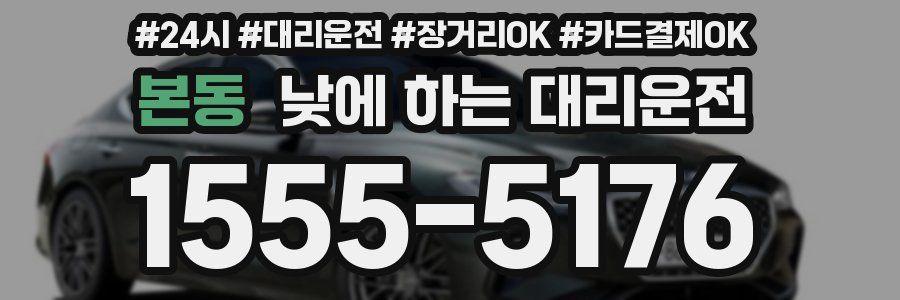 본동 낮에 하는 대리운전