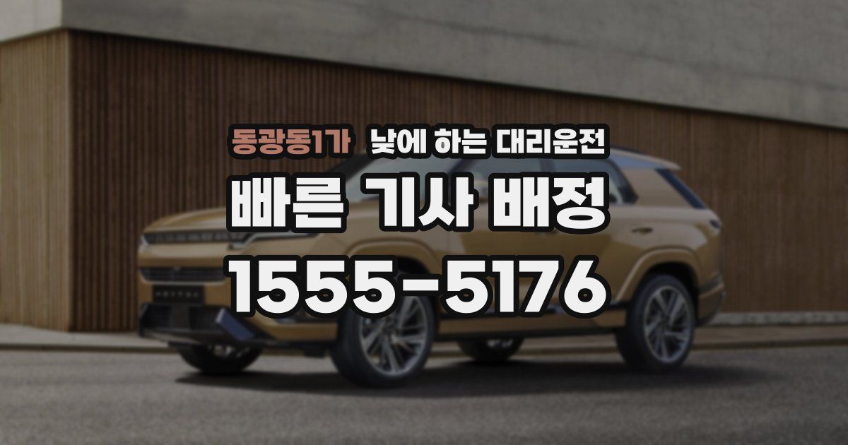 동광동1가 낮에 하는 대리운전