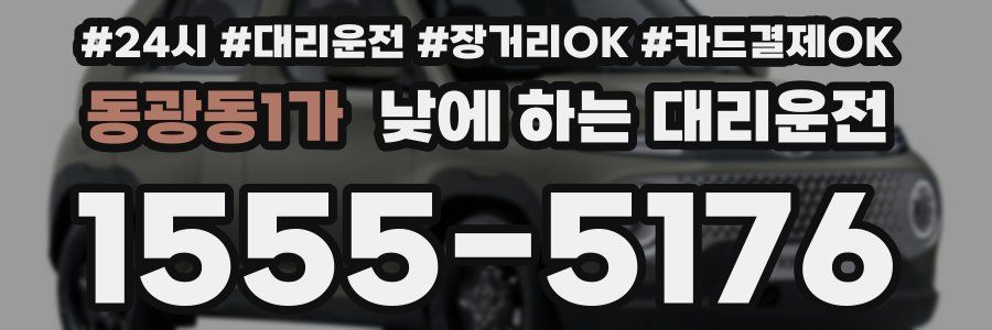 동광동1가 낮에 하는 대리운전