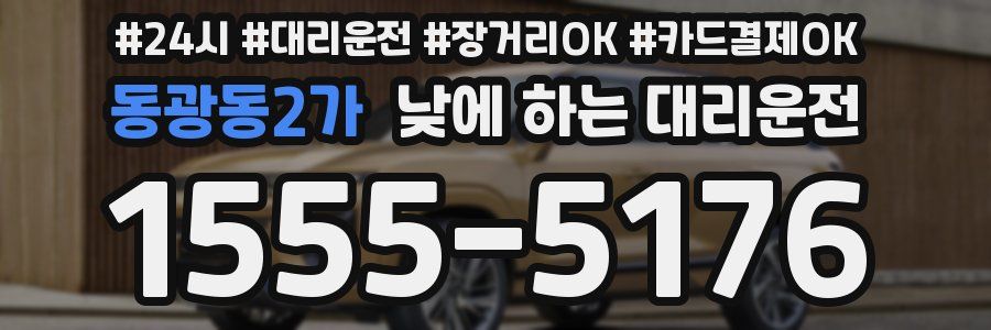 동광동2가 낮에 하는 대리운전