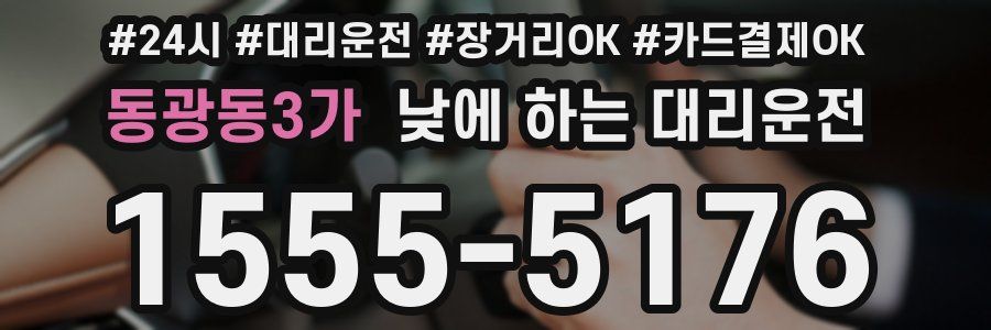 동광동3가 낮에 하는 대리운전