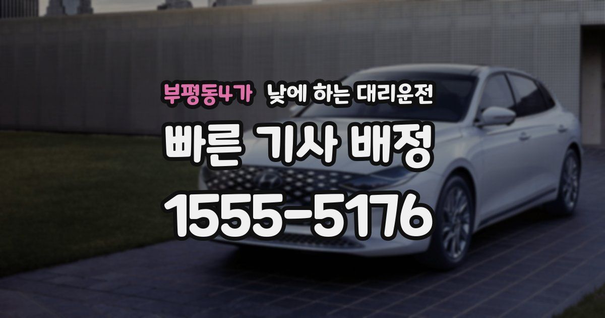 부평동4가 낮에 하는 대리운전