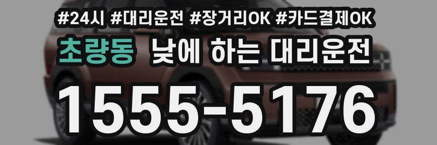 초량동 낮에 하는 대리운전