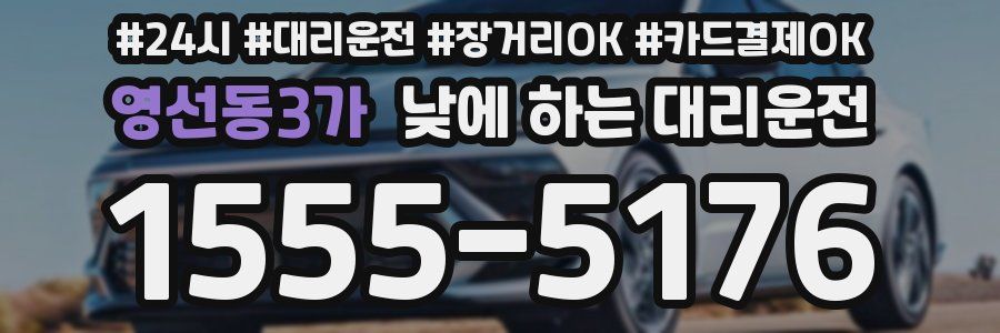 영선동3가 낮에 하는 대리운전