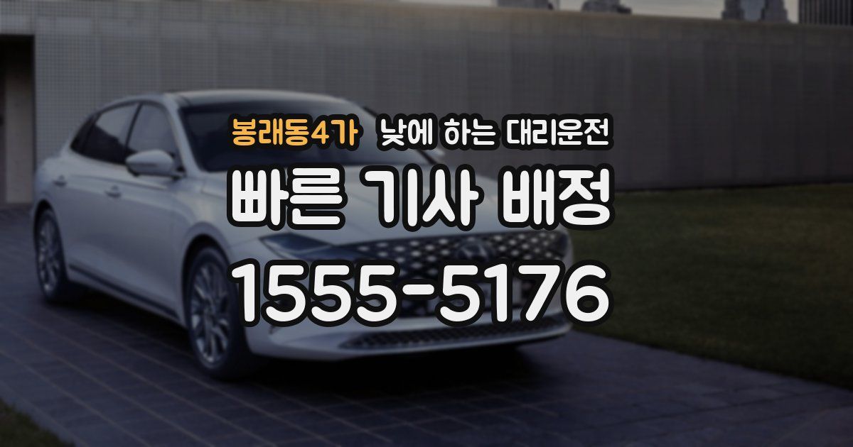 봉래동4가 낮에 하는 대리운전