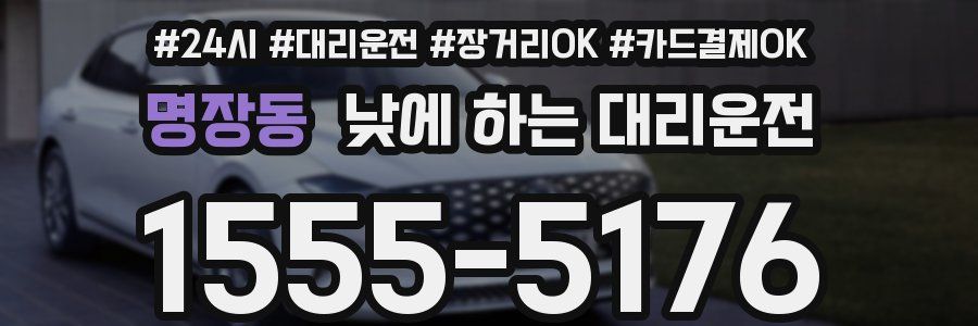 명장동 낮에 하는 대리운전