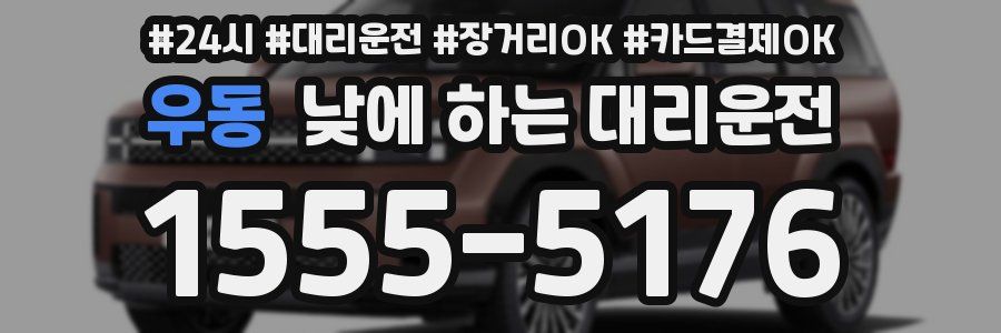 우동 낮에 하는 대리운전