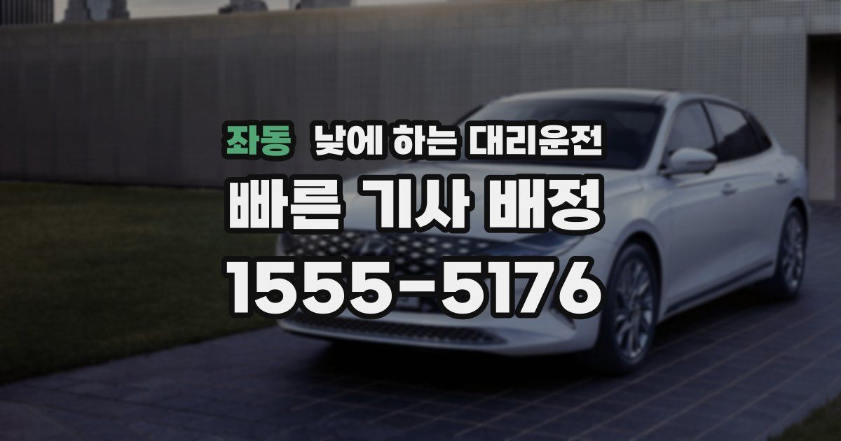 좌동 낮에 하는 대리운전