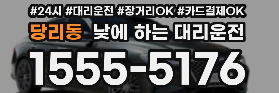당리동 낮에 하는 대리운전