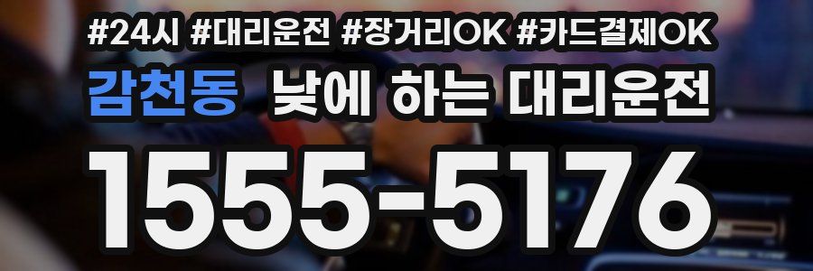 감천동 낮에 하는 대리운전
