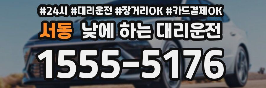 서동 낮에 하는 대리운전