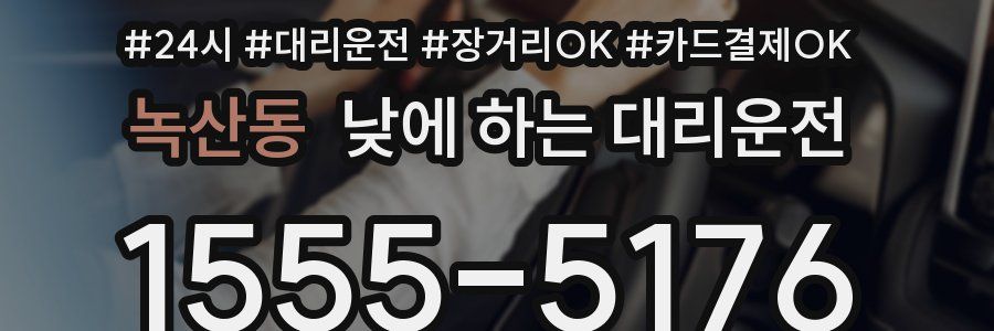 녹산동 낮에 하는 대리운전