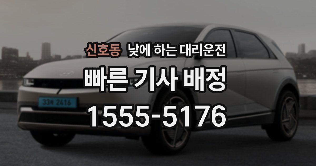 신호동 낮에 하는 대리운전