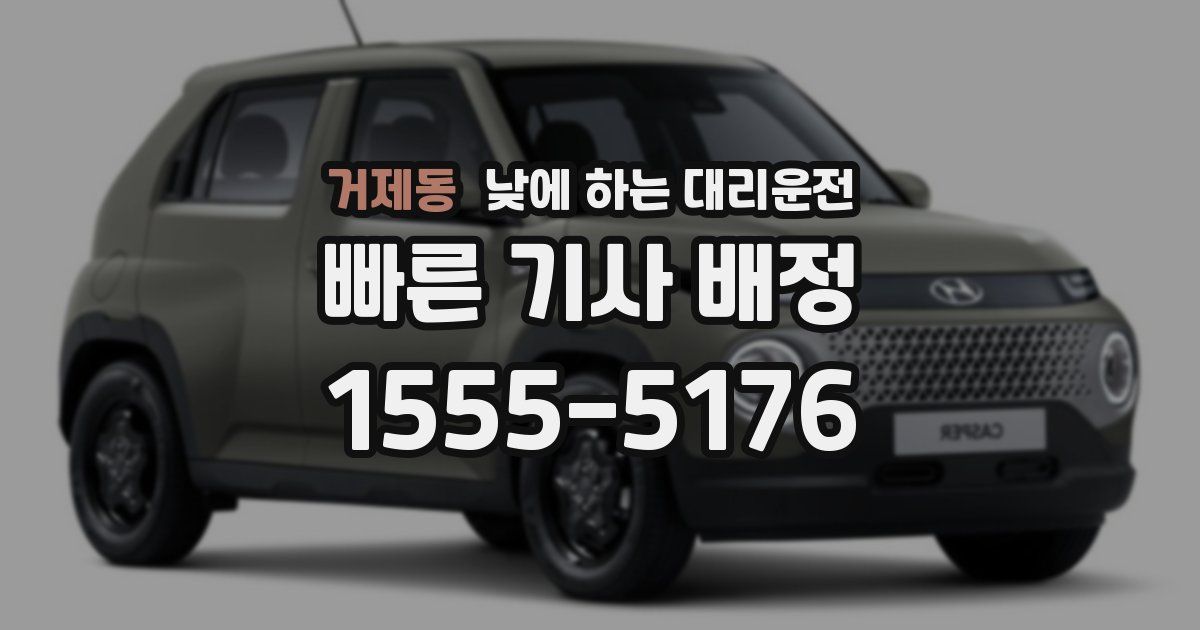 거제동 낮에 하는 대리운전
