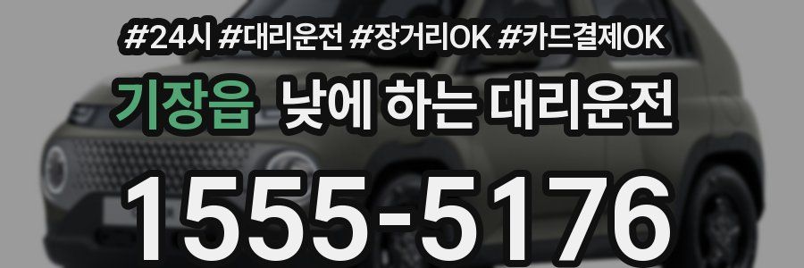 기장읍 낮에 하는 대리운전