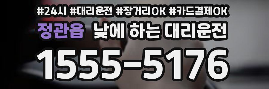 정관읍 낮에 하는 대리운전