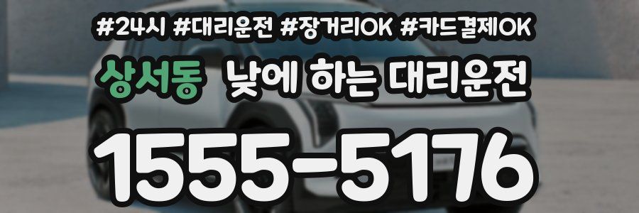 상서동 낮에 하는 대리운전