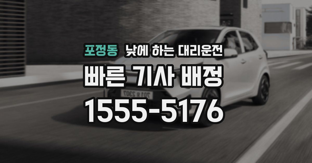 포정동 낮에 하는 대리운전