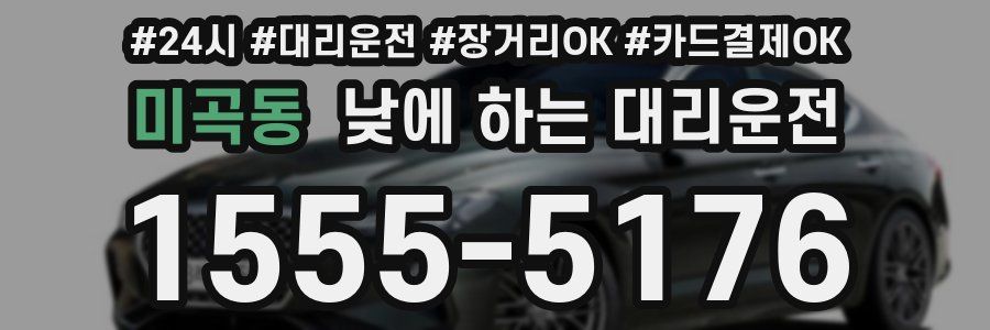 미곡동 낮에 하는 대리운전