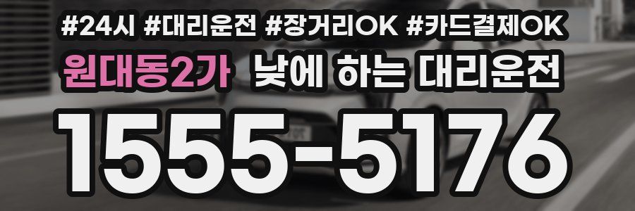 원대동2가 낮에 하는 대리운전