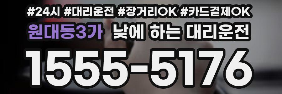 원대동3가 낮에 하는 대리운전