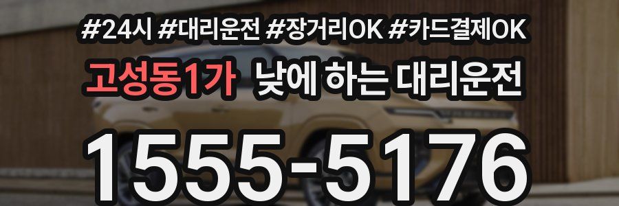 고성동1가 낮에 하는 대리운전